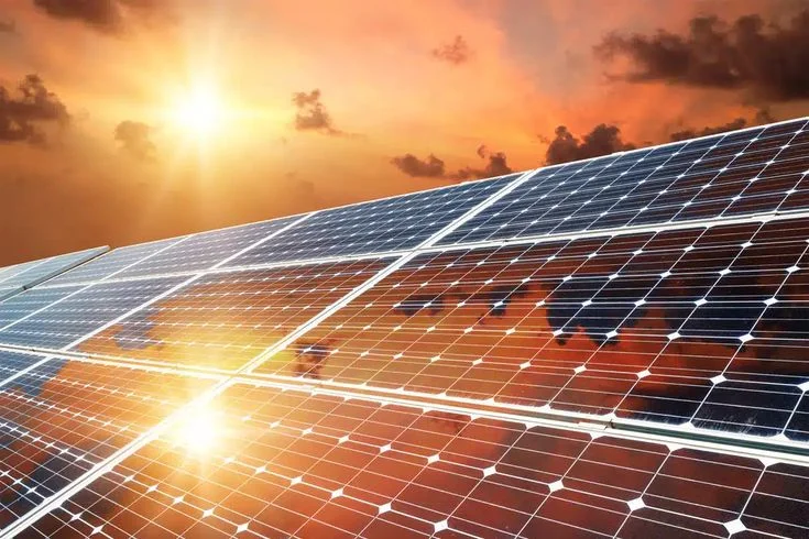 solar power plant in dry season
